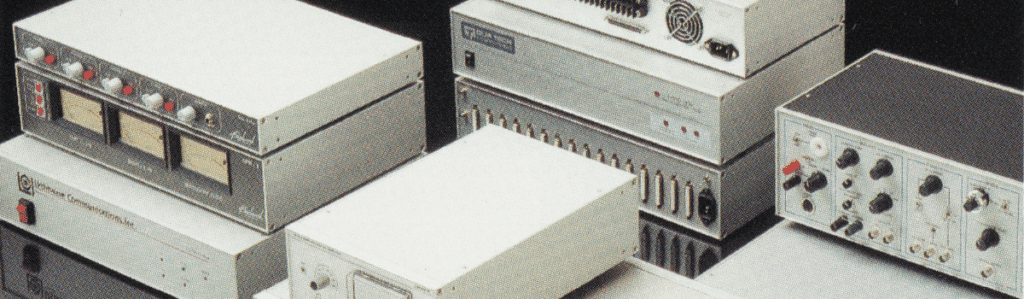 Image of a group of electronics protected by electronic enclosures 